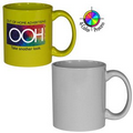 11 Oz. Light Gray Stoneware Mug - 4-Color Process
